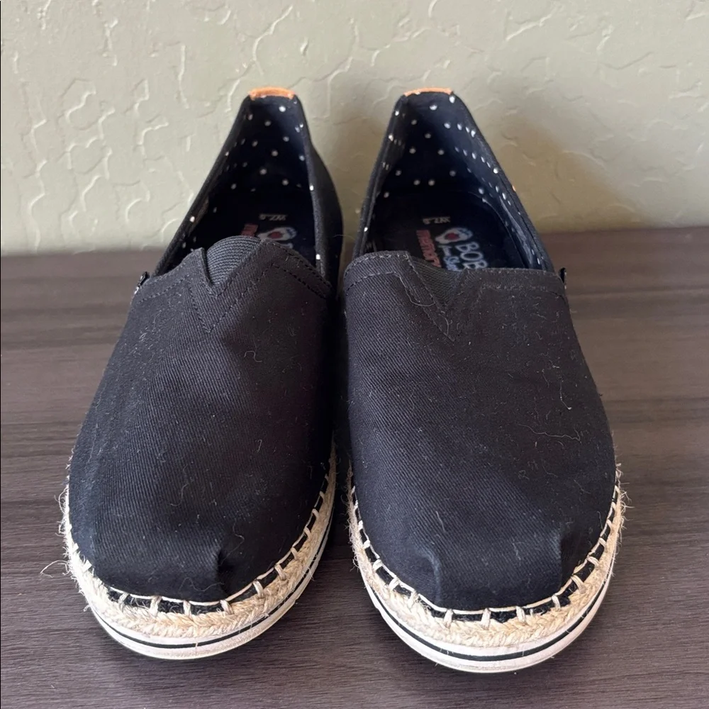 BOBS by Skechers‎ Bobs Black Flexpadrille Flat Loafer Slip On Size 7.5